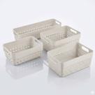 Kit 4 Organizadores Armário Geladeira Plástico Resistente Kit 4 Organizadores Armário Geladeira Plástico Resistente