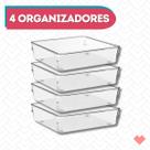 Kit 4 Organizadores de Armarios Cozinha Modular 4 Geladeiras