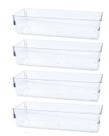 Kit 4 Organizadores de Gavetas Acrílico Cristal Modular M