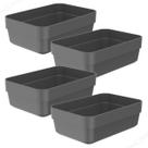 Kit 4 Organizadores De Gavetas Multiuso Logic Ou Tamanho P (11,5 x 17 x 5,5cm) Kit 4 Organizadores De Gavetas Multiuso Logic Ou Tamanho P (11,5 x 17 x 5,5cm)