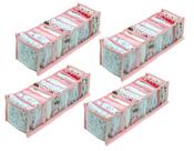 Kit 4 Organizadores de Gavetas Transparente e Rosa 604 VB Home