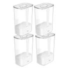 Kit 4 Organizadores De Geladeira Porta Temperos Frescos Clear Fresh 2,3L Cozinha