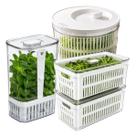 Kit 4 Organizadores Geladeira Cesto 5L Secador Salada Tempero Alimentos Frutas Vegetais Armário