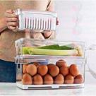 Kit 4 Organizadores Grande Transparente Acrilico Guarda Ovos