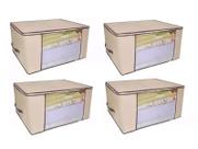 Kit 4 Organizadores Multiuso Marfim 60x45x30cm 621 VB Home