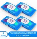 Kit 4 Pacotes De Free Wipes Toilet Pós Nº2 - 4x50 Lenços