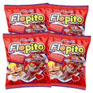 Kit 4 Pacotes Pirulito Florestal Coração Vermelho Flopito 500g