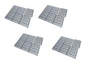 Kit 4 Pacotes Placas Sanitário Pet Grades De Fixação Expansivo Cinza