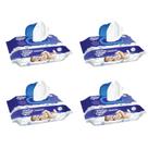 Kit 4 Pacotes Toalhas Umedecidas Baby Byn Premium 100 Un cada pacote