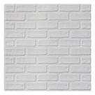 Kit 4 Painel Placa 3D Auto Adesivo Tijolo À Vista Branco 70x70cm Kit 4 Painel Placa 3D Auto Adesivo Tijolo À Vista Branco 70x70cm