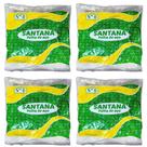 Kit 4 Palha de Aço N0 Santana Limpeza Pesada Polimento Panelas Utensílios Domésticos Profissional