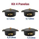 Kit 4 Panelas Caçarolas Ferro Fundido Entrega Rápida Santana