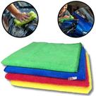 Kit 4 Panos De Limpeza Microfibra 35x35cm para Carro Moto Multiuso Alta Absorção Durável