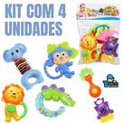 Kit 4 Para Bebê Chocalhos Brinquedos