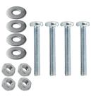 Kit 4 Parafuso Com Porca Arruela Ferro Maquina 3/16X2 Fixação Maquina Metal Madeira Insdustrial