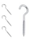 Kit 4 Parafuso Gancho 4,4X70 Para Bucha 8mm Aço Parede Tela Rede Proteção Vasos Quadros Varal