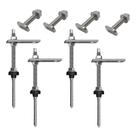 Kit 4 Parafuso Placa Solar Telha Fibro Madeira Inox 30 Cm