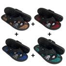 Kit 4 Pares Chinelo Masculino Novidade Tira Larga Oferta Limitada Só Hoje