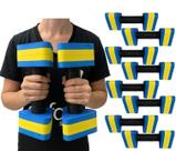 Kit 4 Pares de Halteres Hidroginástica 1 A 2 Kg DF4011-AZ Azul/Amarelo Dafoca Sports