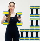 Kit 4 Pares de Halteres Hidroginástica Em EVA 1 A 2 Kg DF4011-AZ Azul/Amarelo Dafoca Sports