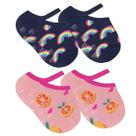 Kit 4 pares de meias Sapatilha Antiderrapante Bebê Selene 1395/1385