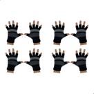 Kit 4 Pares Luva De Inverno Para Frio Em Poliester Quentinha Adulto Unissex Meio Dedo
