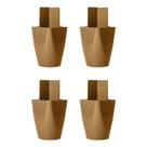 Kit 4 PÃs De MÃ³veis Guarda Roupa Armario Comoda 7cm Marrom