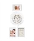 Kit 4 pcs 1 relogio 25cm 2 porta retrato 1 quadro decorativo