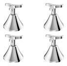 Kit 4 Pcs Acabamento Docol Base Pertutti Cromado Dn15 A Dn25