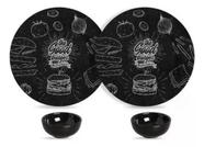 Kit 4 pcs acervo burguer black 1o classific.