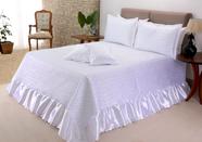 Kit 4 Pçs Cobre Leito Colcha Casal Queen Athena