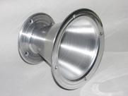 kit 4 pçs cone canequinho aluminio curto de flange 17,5x13 para drive de 2"