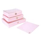 Kit 4 Pçs Organizador de Mala Impermeável com Visor e Zíper