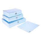 Kit 4 Pçs Organizador de Mala Impermeável com Visor e Zíper