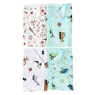 Kit 4 pçs Pano de Boca Bebe Ombro Toalhinha Fralda Babete 100 Algodão estampa Sortida 25x30 Menino Baby Deluxe Presente Maternidade Macia Resistente Kit 4 pçs Pano de Boca Bebe Ombro Toalhinha Fralda Babete 100 Algodão estampa Sortida 25x30 Menino Baby Deluxe Presente Maternidade Macia Resistente