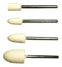 Kit 4 Pçs Ponta Polimento Lã Feltro P/ Micro Retifica Dremel Kit 4 Pçs Ponta Polimento Lã Feltro P/ Micro Retifica Dremel