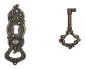 Kit 4 pçs Puxador colonial para cristaleira Guia chave colonial