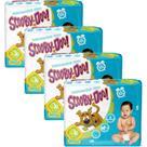 Kit 4 PCT Fralda Descartável Scooby Doo Mega