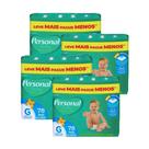 KIT 4 PCT Fraldas Personal Giga Tam. G de 8 a 12,5 kg Com 78 Unidades Cada