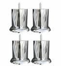 Kit 4 Pe 7cm Cromoado Sofa Mesa Poltrona Rosca Soberba