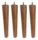 Kit 4 Pé Palito 30cm Sofá, Mesa, Puff, Poltrona Castanho