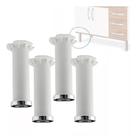 kit 4 - Pé Para Armario Itatiaia Branco 16 a 18cm