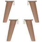 Kit 4 Pé Retrô de Plástico Marrom Resistente para Móveis Cômoda Design Clássico e Fácil Instalação Kit 4 Pé Retrô de Plástico Marrom Resistente para Móveis Cômoda Design Clássico e Fácil Instalação
