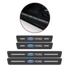 Kit 4 Peças Adesivo Soleira De Porta Carro Modelo Ford