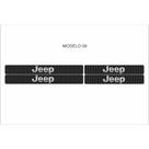 Kit 4 Peças Adesivo Soleira de Porta Carro Proteção Fibra de Carbono Anti Arranhões Varios Modelos MARCAS:JEEP
