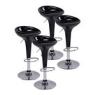 Kit 4 Peças Banqueta Tulipa Preto Kit 4 Peças Banqueta Tulipa Preto