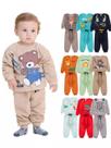 Kit 4 Peças de Roupas Infantil Menino 2 Casacos 2 Calças Kit 2 Conjuntos Moletom menino conforto