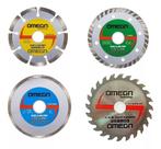 Kit 4 peças disco diamantado + serra circular p/ makita