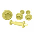 Kit 4 Peças Ejetor de Massas Redondo Amarelo Bluestar