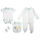 Kit 4 Peças Floresta Suedine Bebê Tip Top Kit 4 Peças Floresta Suedine Bebê Tip Top